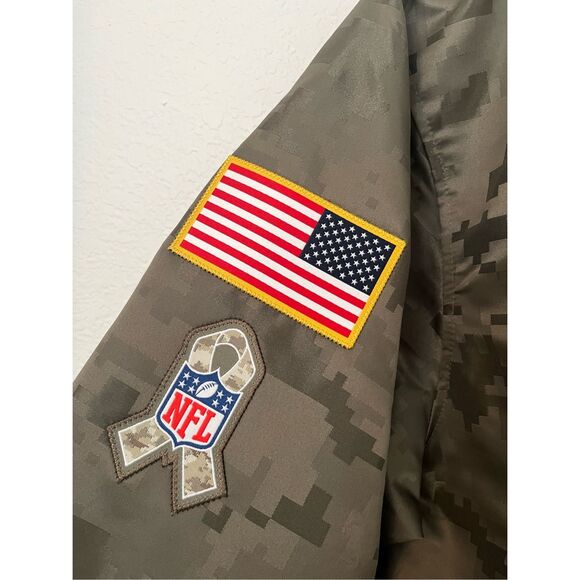 Nike Men's Las Vegas Raiders  Camo Salute to Service Sideline Full-Snap Lightwei - Picture 6 of 9